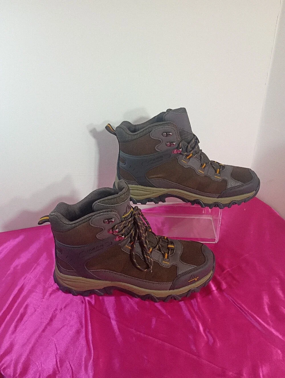 NORTIV8 Mens SZ 10.5 Suede Waterproof Hiking Boots JS19004M
